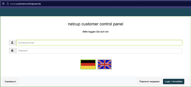 Real login page